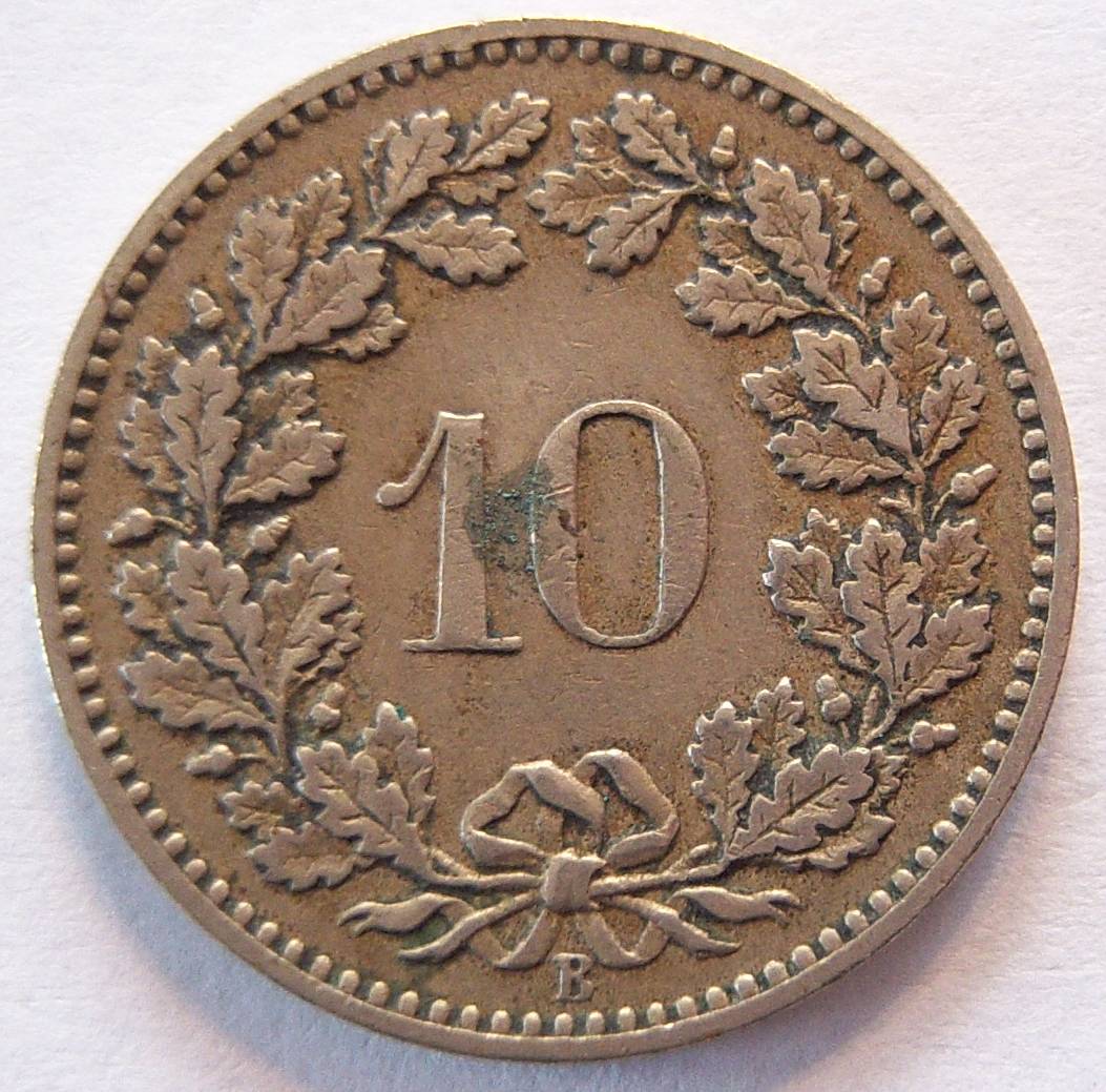  Schweiz 10 Rappen 1885 B   