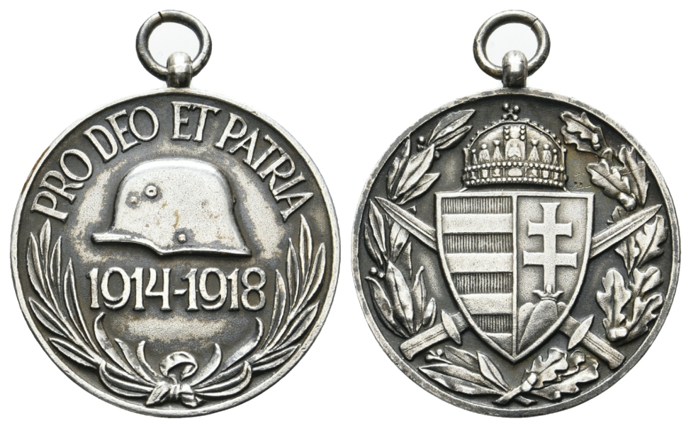  Medaille 1918; Bronze versilbert, tragbar; 22,16 g, Ø 39,9 mm   