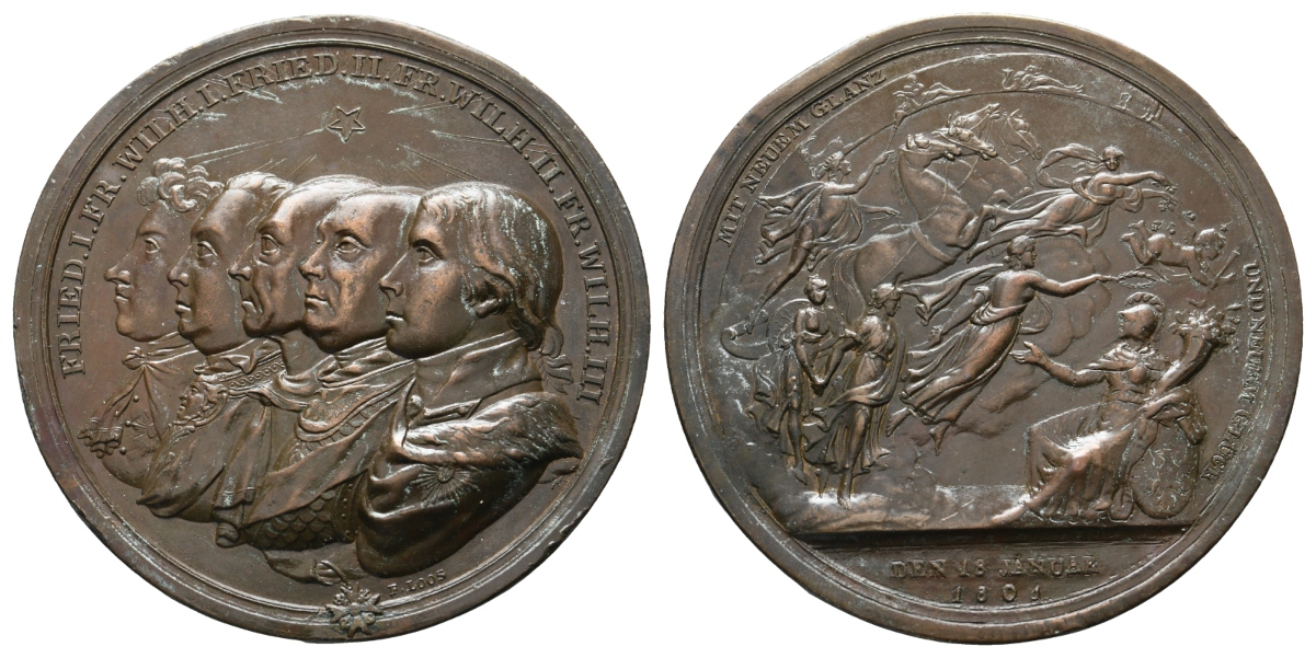  Preussen; Medaille 1801; Galvano, Fälschung; 74,63 g, Ø 56,2 mm   
