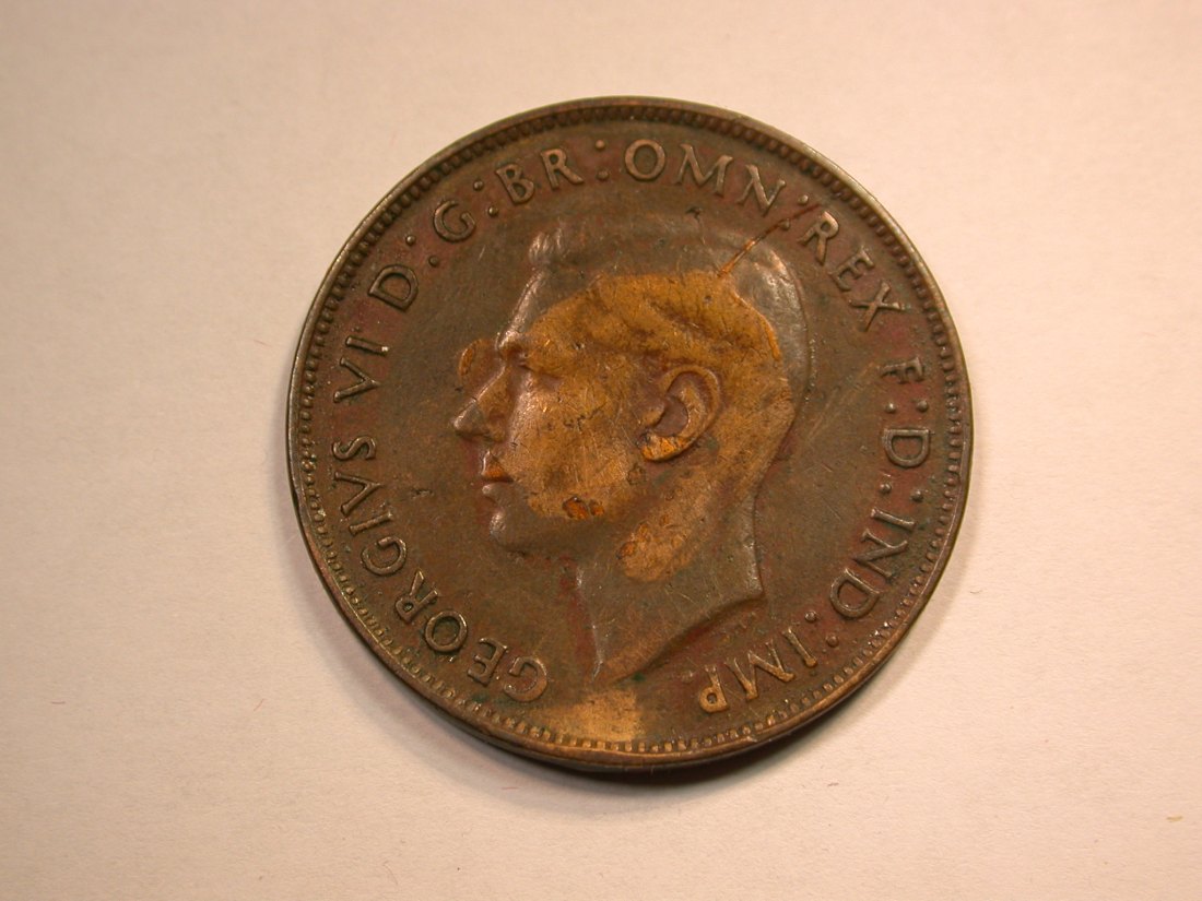  D14  Australien  1 Penny 1939 in s-ss  Originalbilder   
