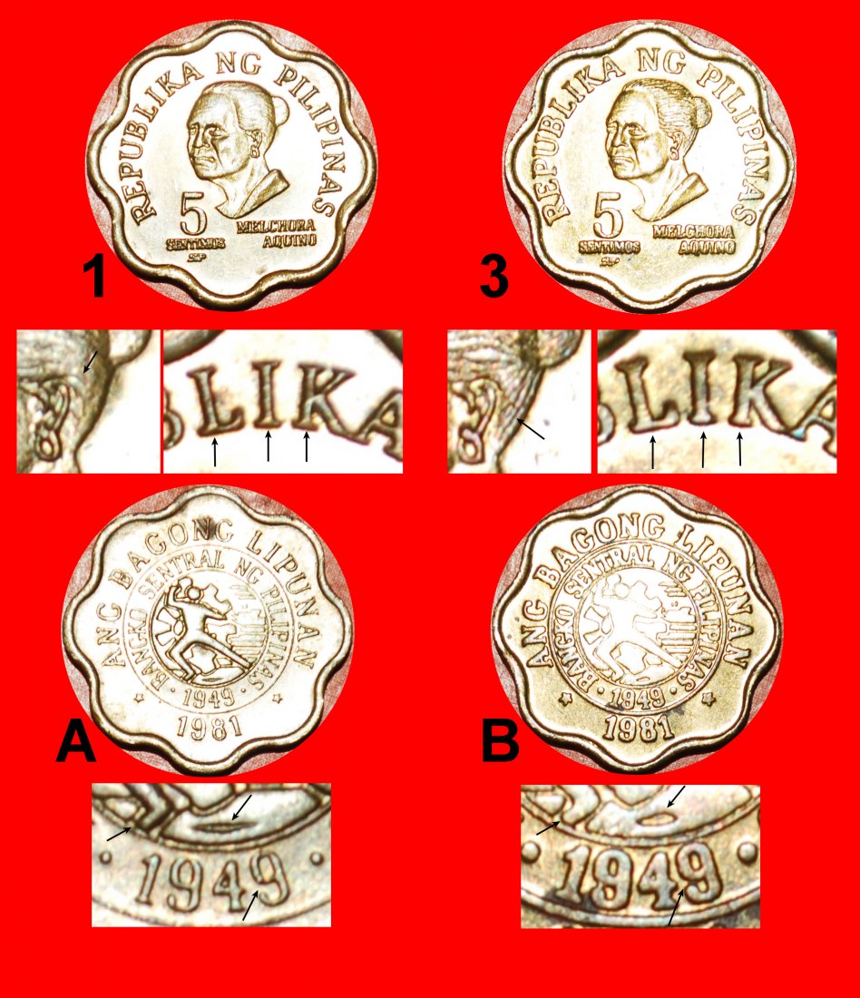  · DISCOVERY COINS: PHILIPPINES★5 CENTIMO 1981BSP! Melchora Aquino 1812-1919! LOW START ★ NO RESERVE!   