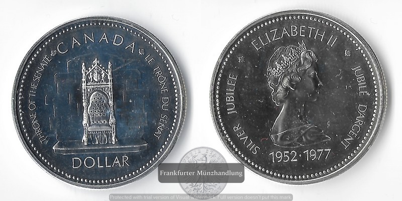  Kanada, 1 Dollar  1977  Silber Jubiläum    FM-Frankfurt    Feinsilber: 11,66g   