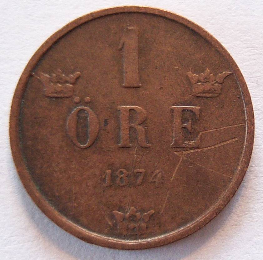  Schweden 1 Öre 1874   