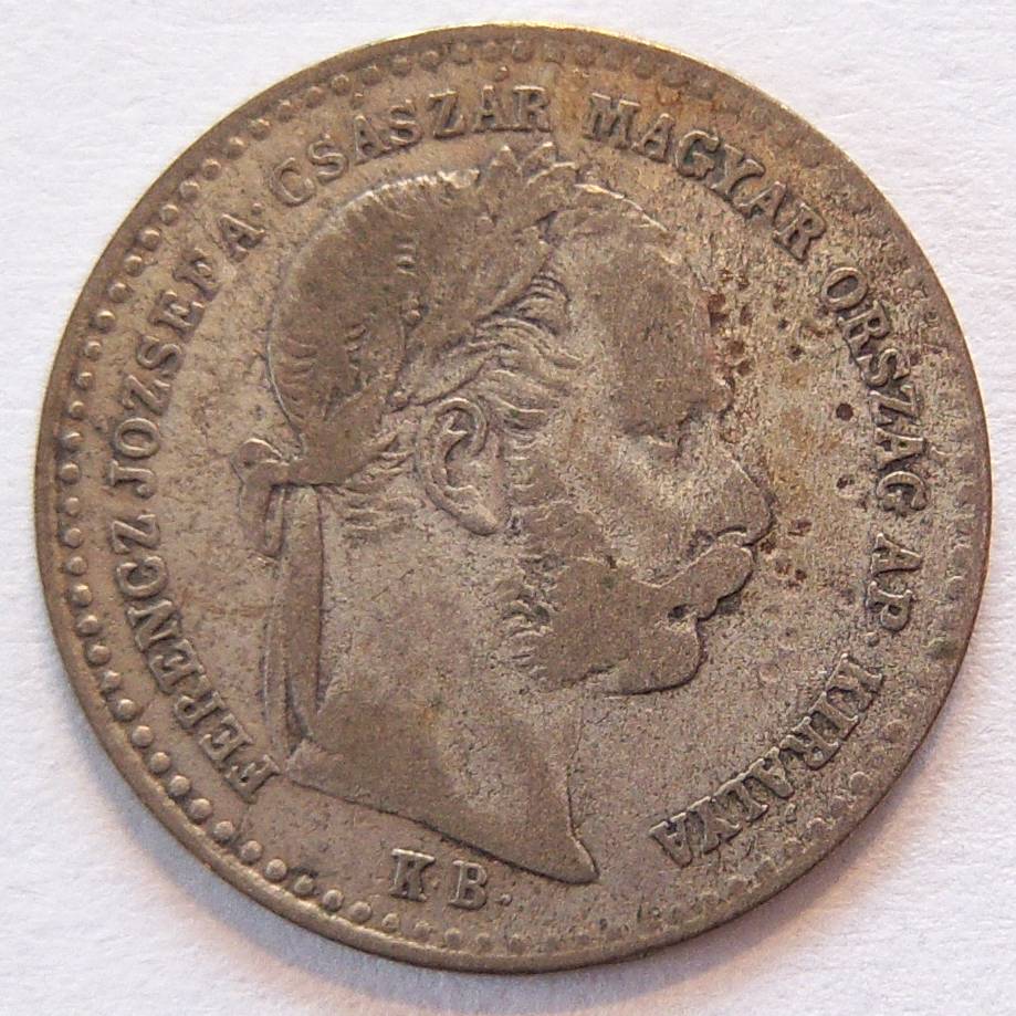  Ungarn 10 Krajczar 1869 KB Silber   