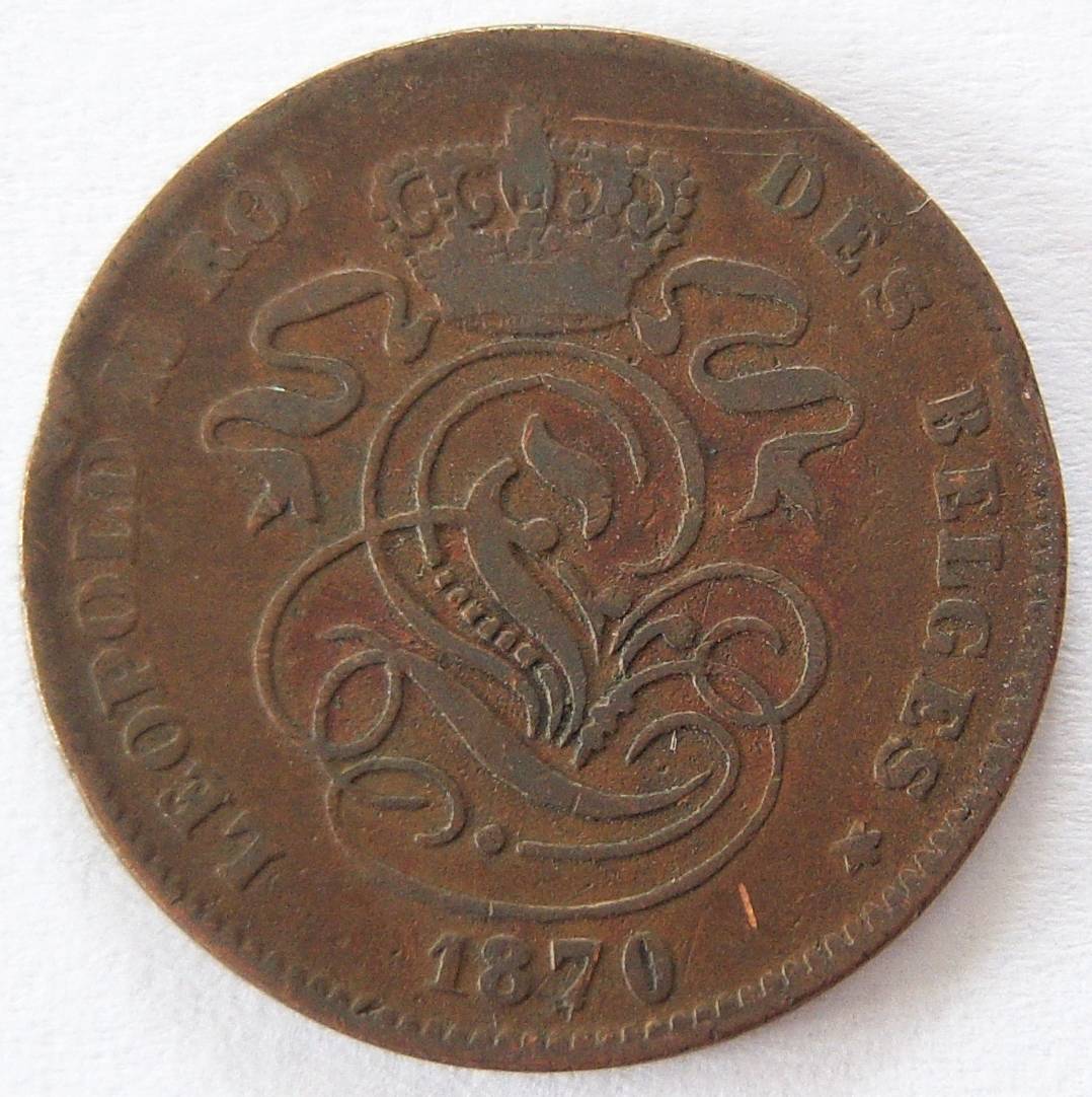  Belgien 2 Centimes 1870   