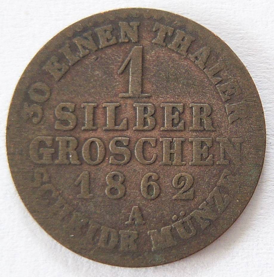  Preussen 1 Silbergroschen 1862 A   