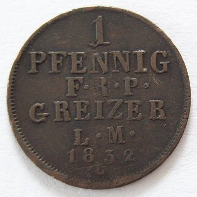  Reuss-Obergreiz 1 Pfennig 1832 L   