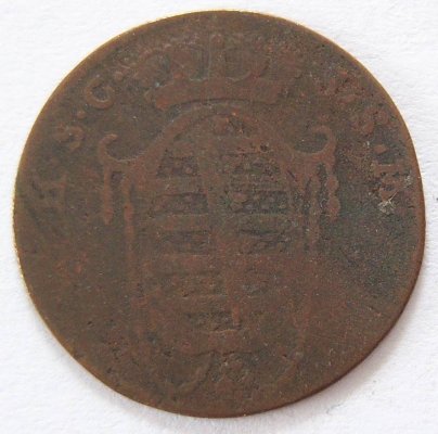  Sachsen Coburg Saalfeld 1 Pfennig 1817   