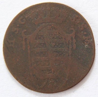  Sachsen Coburg Saalfeld 1 Pfennig 1817   