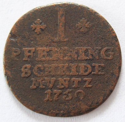  Braunschweig Calenberg Hannover 1 Pfennig 1750 CPS   