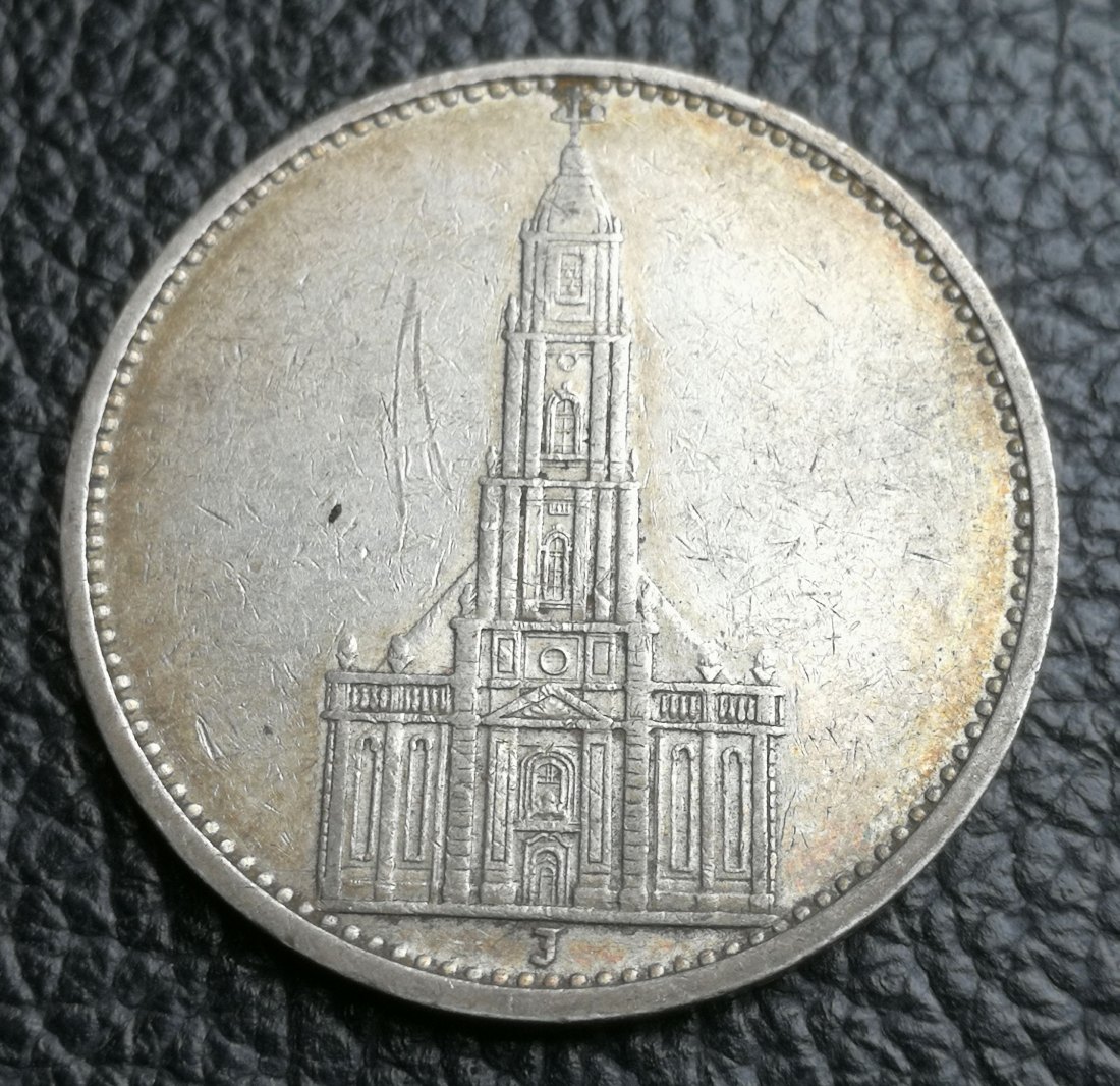  5 Reichsmark 1934 J Drittes Reich Garnisonskirche in Potsdam Jaeger 357 XXL Bilder   