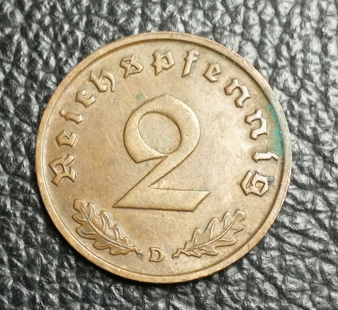  2 Reichspfennig 1936 D Deutsches Reich Jaeger 362 XXL Bilder seltener   