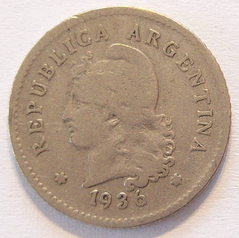  Argentinien 10 Centavos 1936   