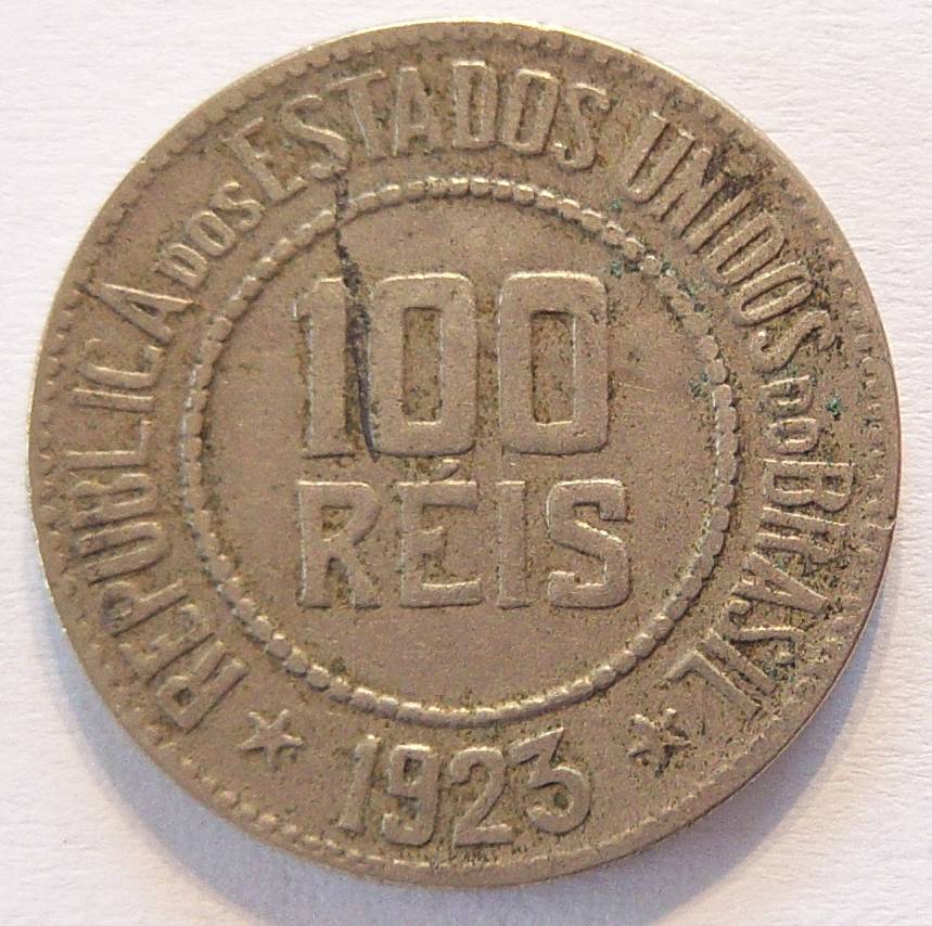  Brasilien 100 Reis 1923   