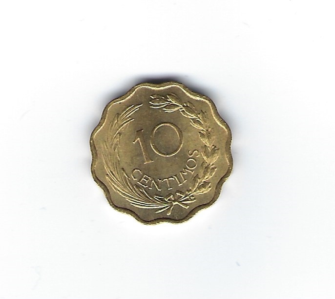  Paraguay 10 Centimos 1953   