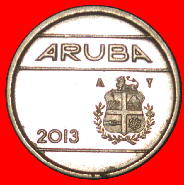 · NETHERLANDS: ARUBA ★ 5 CENTS 2013 MINT LUSTER! LOW START ★ NO RESERVE!