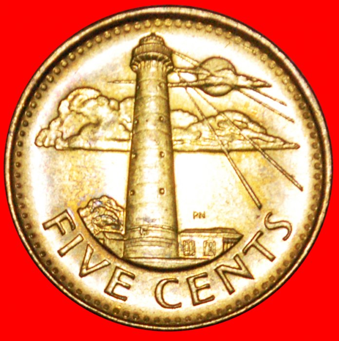 · GREAT BRITAIN (2007-2018): BARBADOS ★ 5 CENTS 2008 MINT LUSTER! LOW START ★ NO RESERVE!