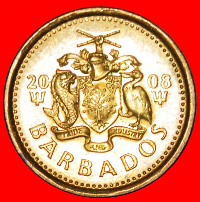  · GROSSBRITANNIEN (2007-2018): BARBADOS ★ 5 CENTS 2008 uSTG STEMPELGLANZ! OHNE VORBEHALT!   