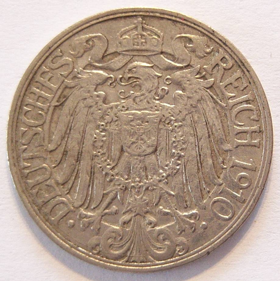  Deutsches Reich 25 Pfennig 1910 A   