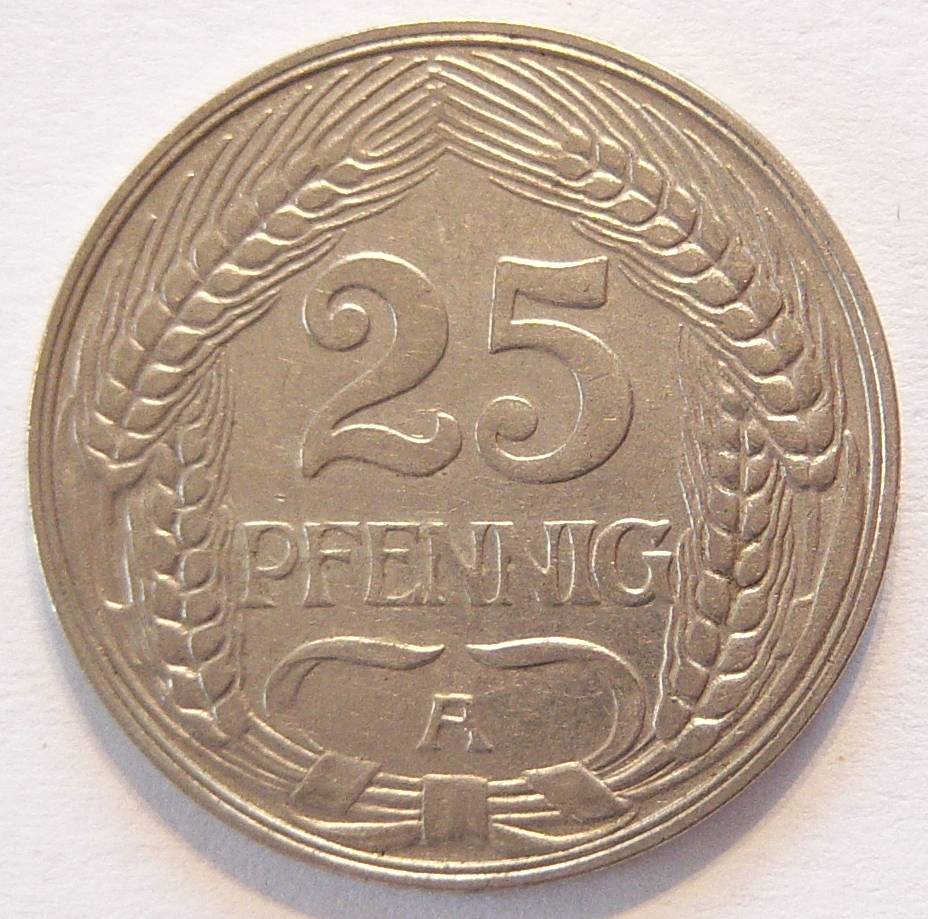  Deutsches Reich 25 Pfennig 1910 A   