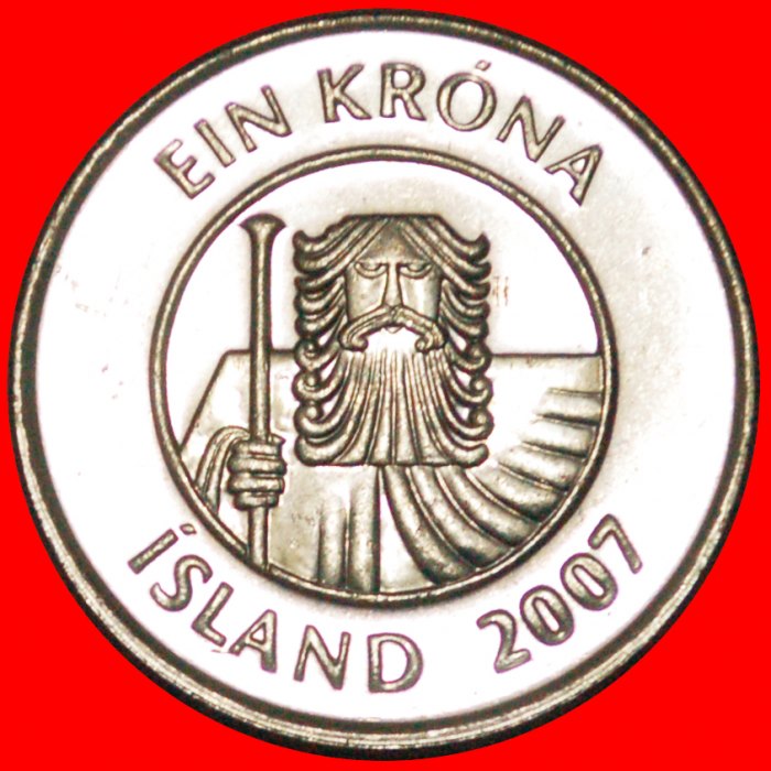  · GROSSBRITANNIEN FISCH (1989-2011): ISLAND ★ 1 KRONA 2007 VZGL STEMPELGLANZ!  OHNE VORBEHALT!   