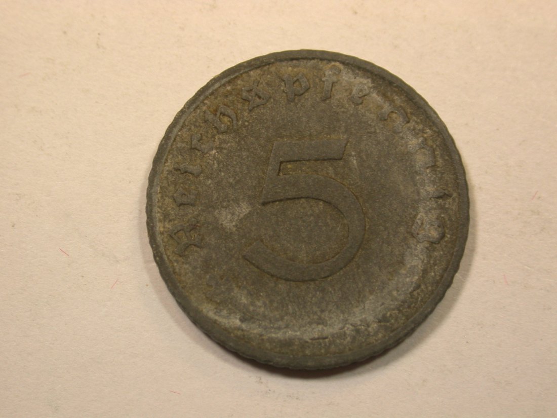  D15 3.Reich  5 Pfennig  1940 E in ss Originalbilder   