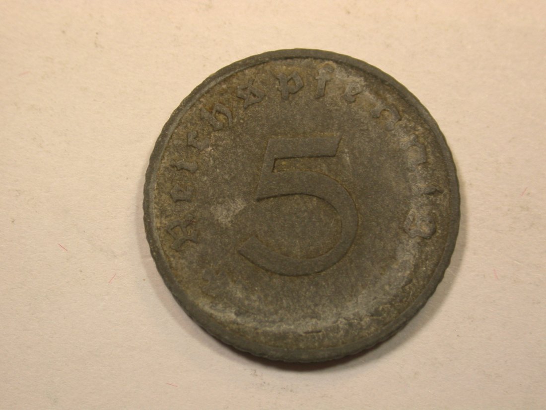 D15 3.Reich 5 Pfennig 1940 E in ss Originalbilder