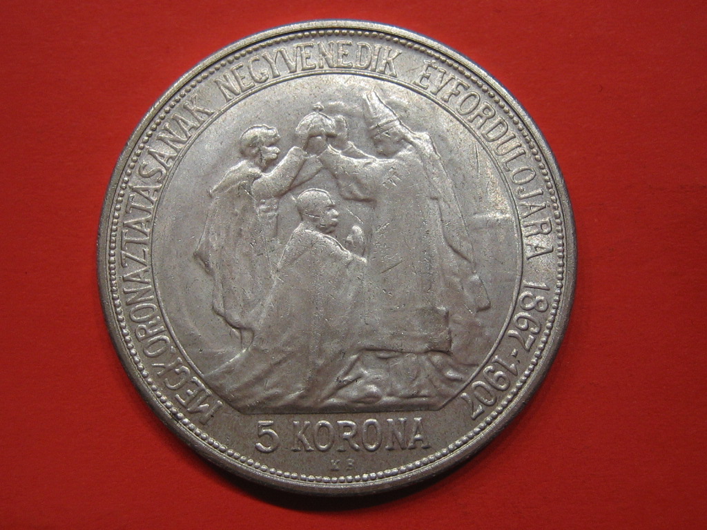  Ungarn 5 Korona 1907 Silber Erhaltung   