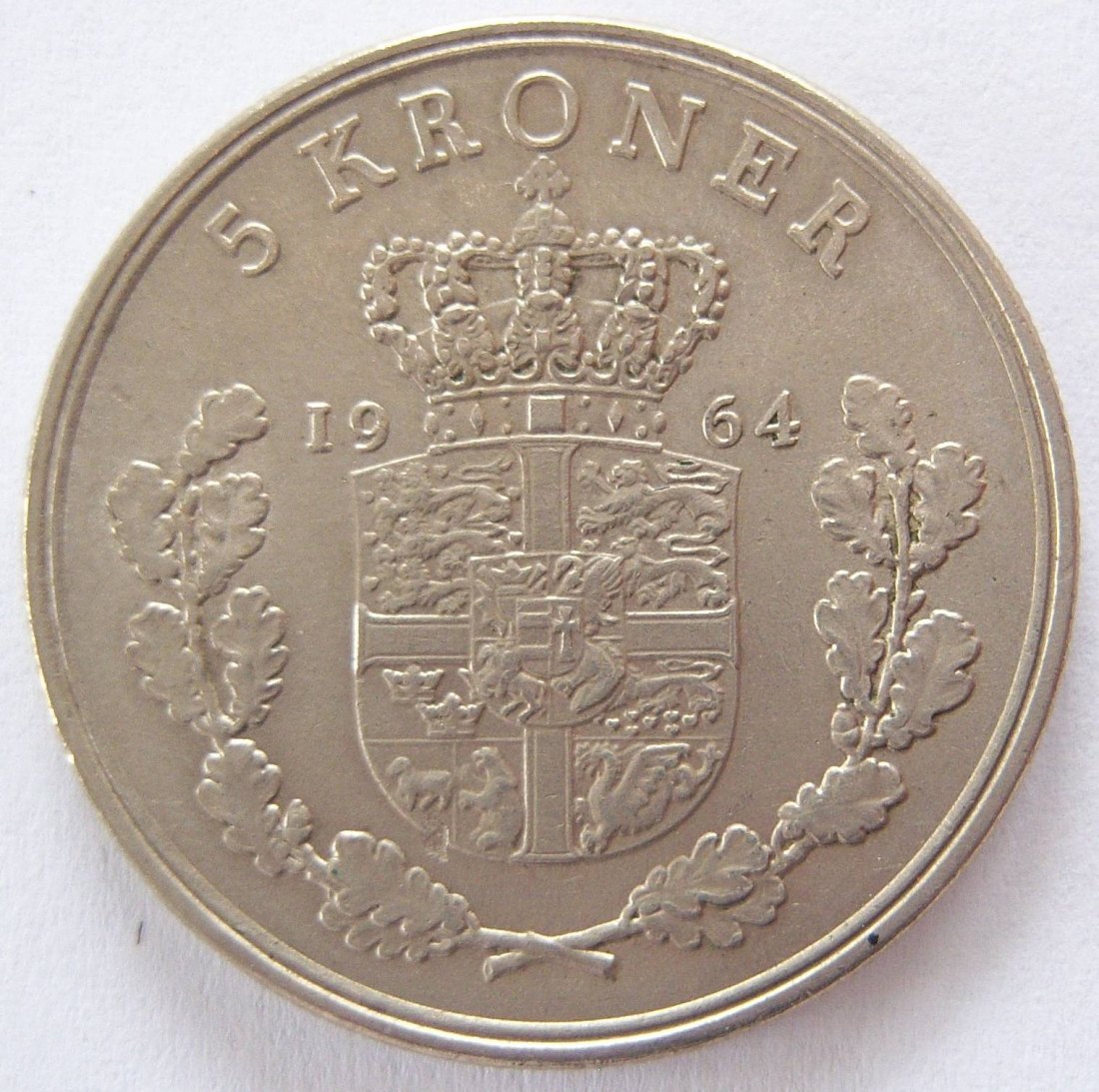  Dänemark 5 Kroner Kronen 1964   