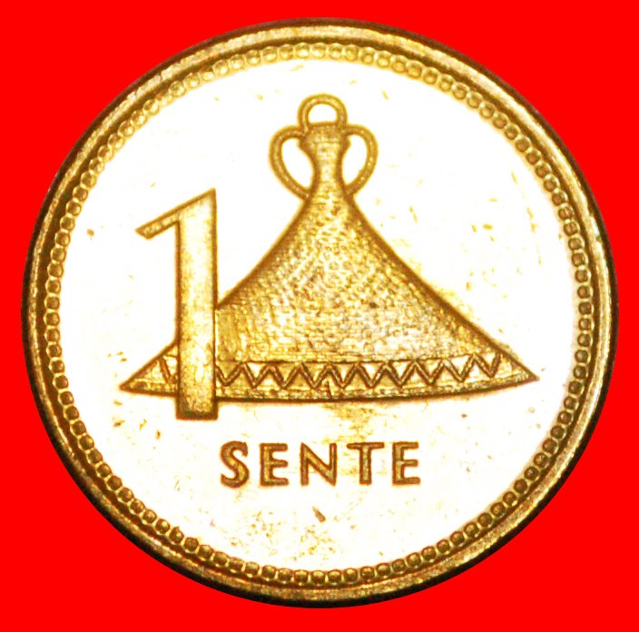  · BASOTHO HAT: LESOTHO ★ 1 SENTE 1992 MINT LUSTER! LOW START ★ NO RESERVE!   