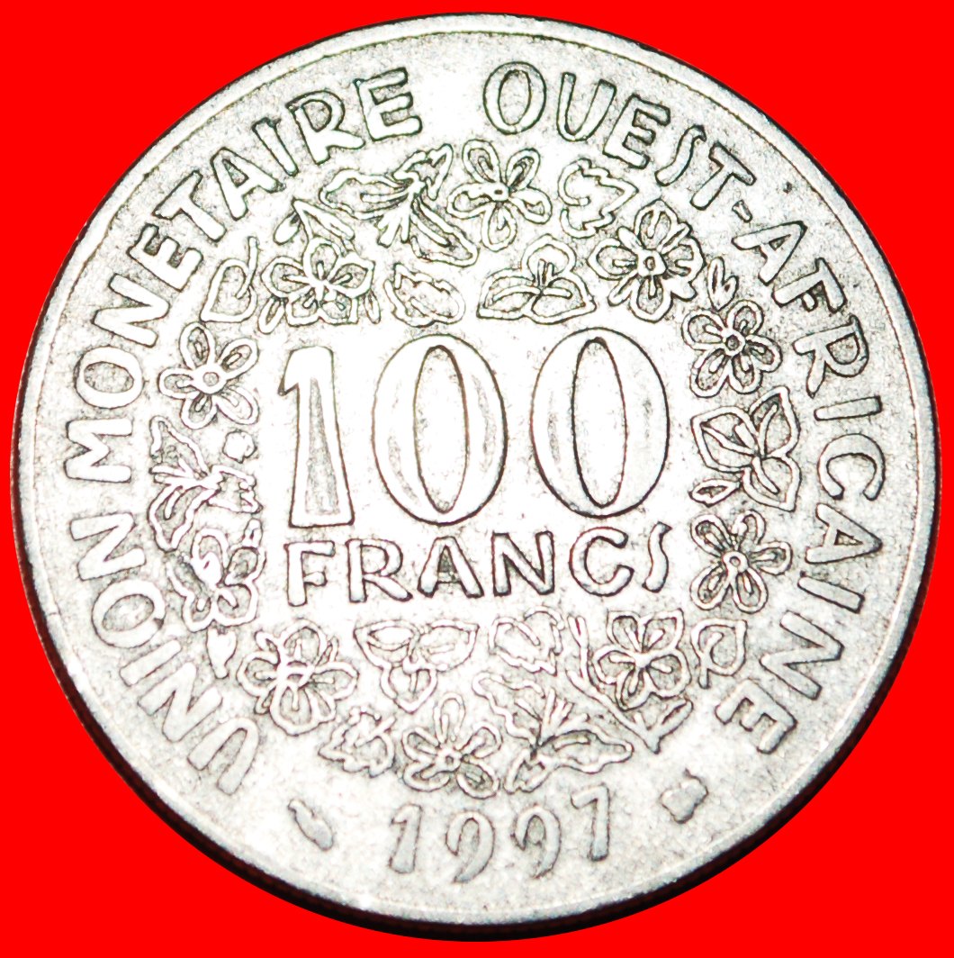  · FRANKREICH GOLDFISCHE UND BLUMEN: WESTAFRIKA ★ 100 FRANCS 1997! OHNE VORBEHALT!   