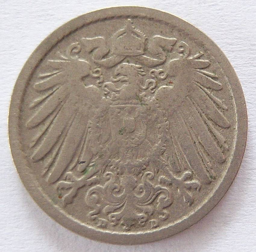  Deutsches Reich 5 Pfennig 1897 D   