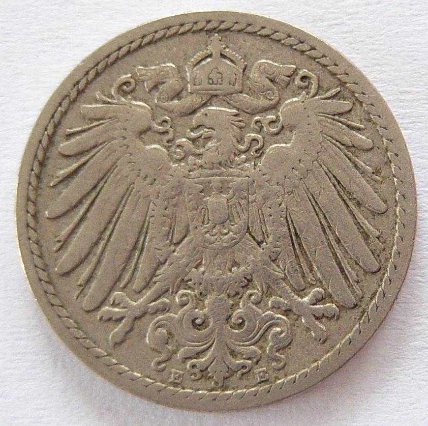 Deutsches Reich 5 Pfennig 1899 E   