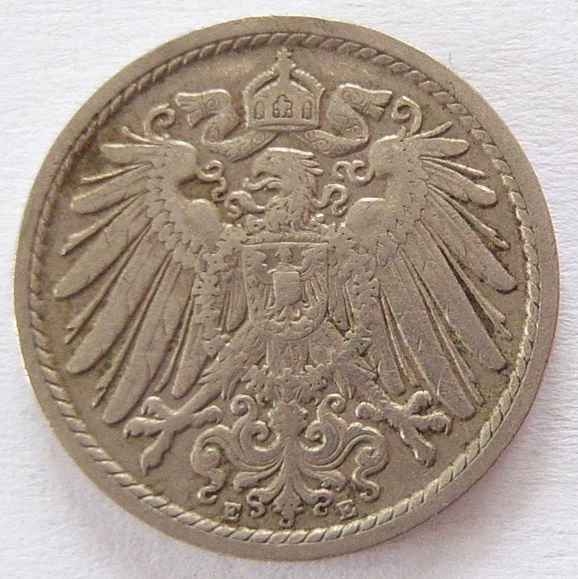 Deutsches Reich 5 Pfennig 1906 E   
