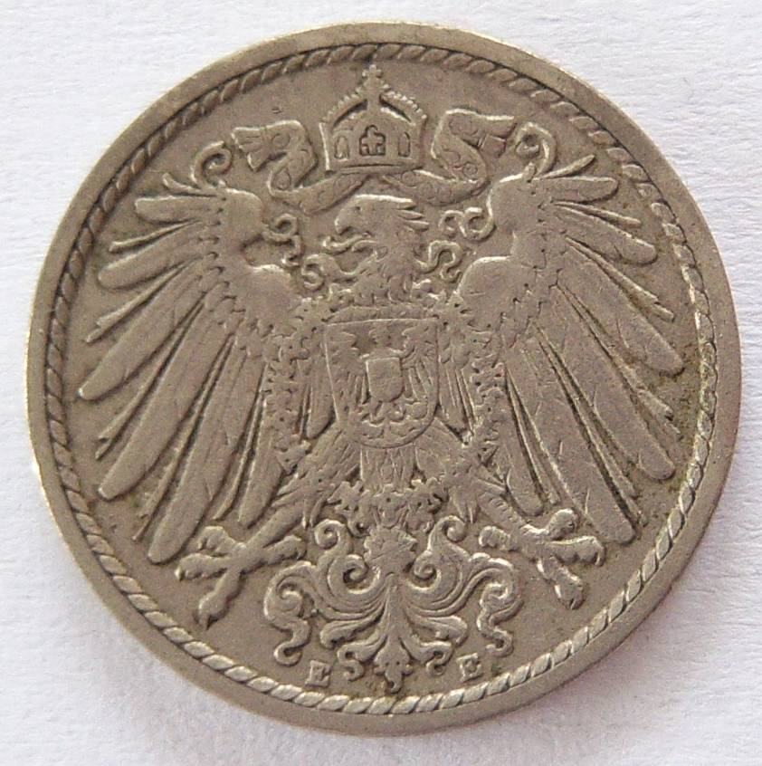  Deutsches Reich 5 Pfennig 1907 E   