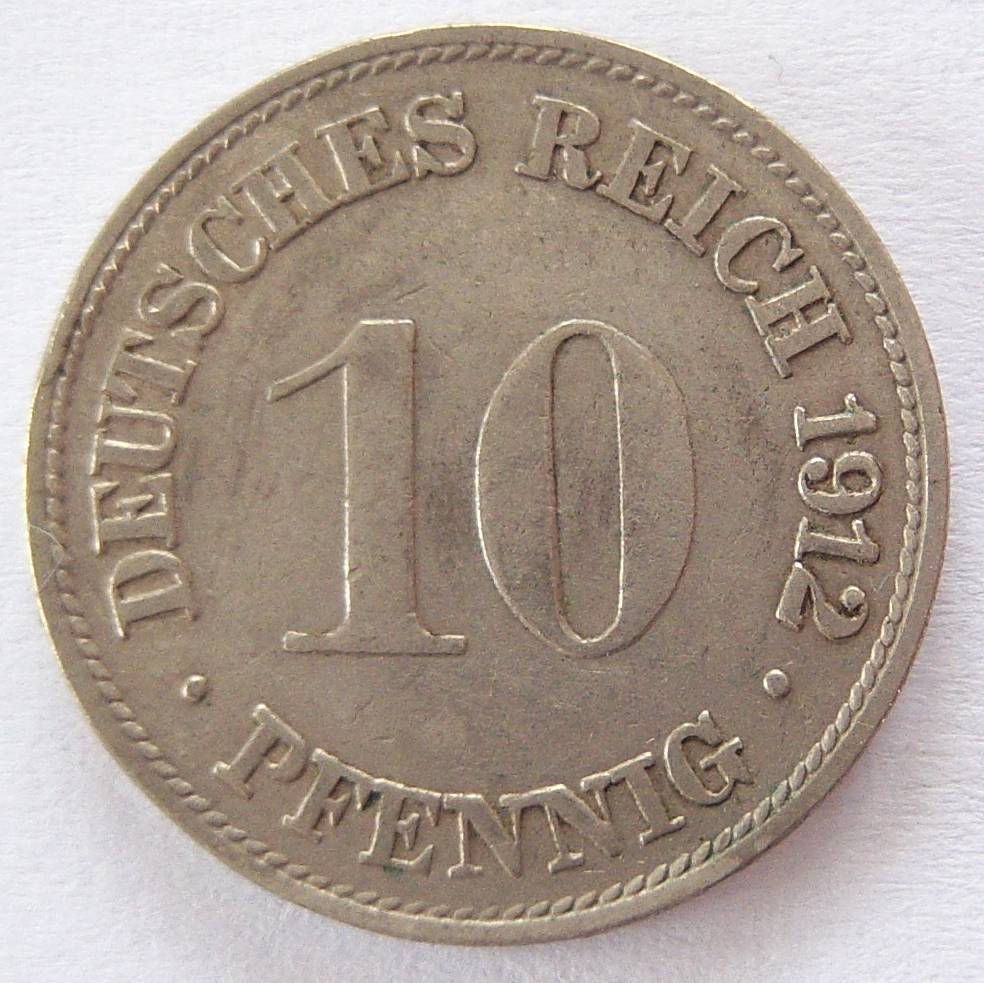  Deutsches Reich 10 Pfennig 1912 G   