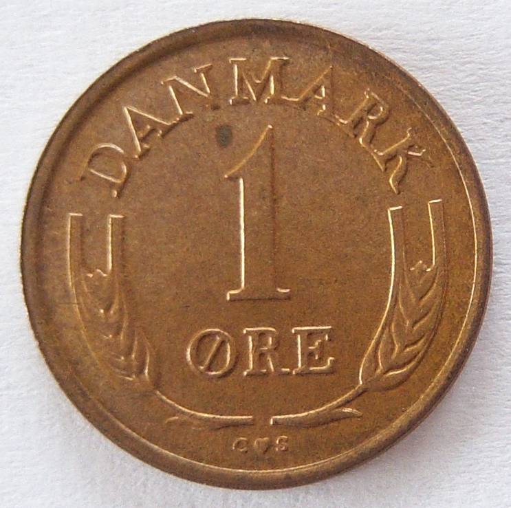  Dänemark 1 Öre 1963 Bronze NICHT FÜR ZAHLUNGSVERKEHR VERAUSGABT !!   
