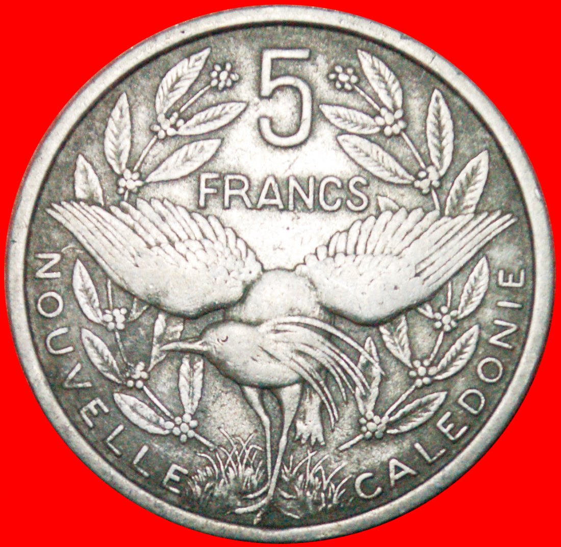  · KAGU BIRD: NEW CALEDONIA ★ 5 FRANCS 1952! LOW START ★ NO RESERVE!   