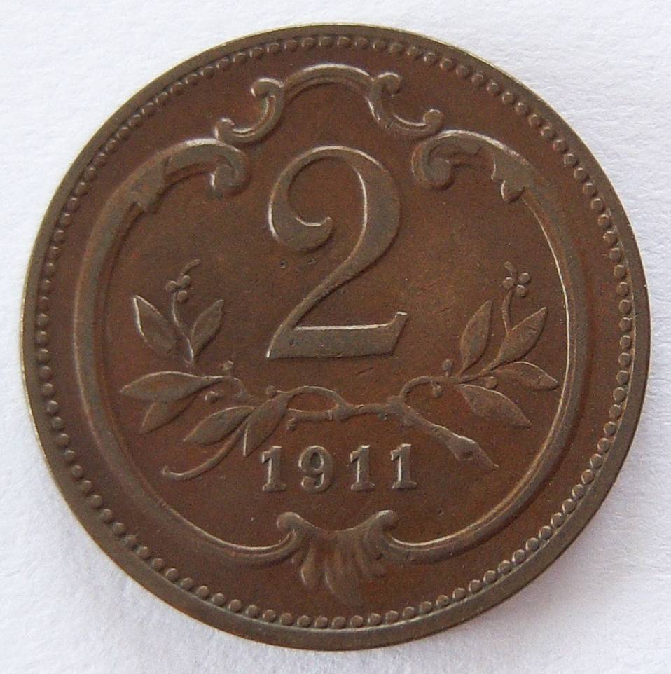  Österreich 2 Heller 1911   