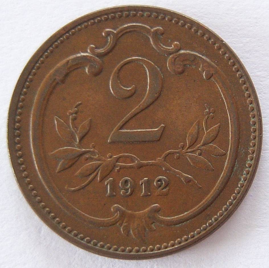  Österreich 2 Heller 1912   