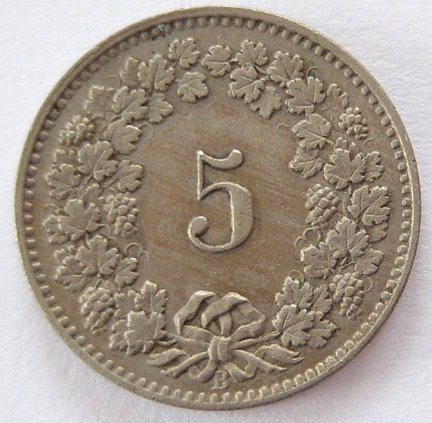  Schweiz 5 Rappen 1892 B ERHALTUNG !!   