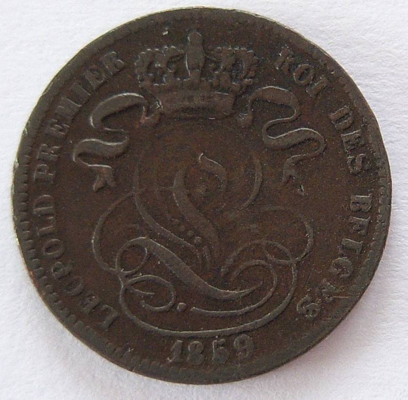  Belgien 1 Centime 1859   