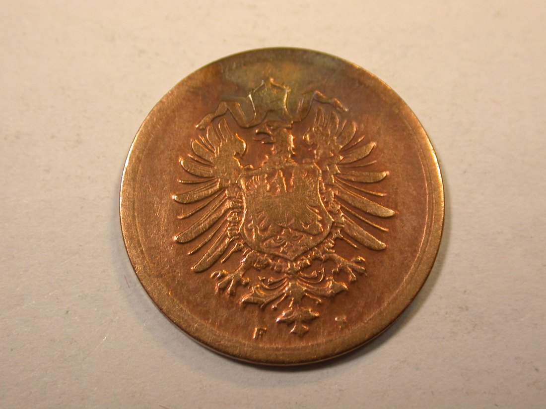  D16  KR  1 Pfennig  1889 F in s-ss  Originalbilder   