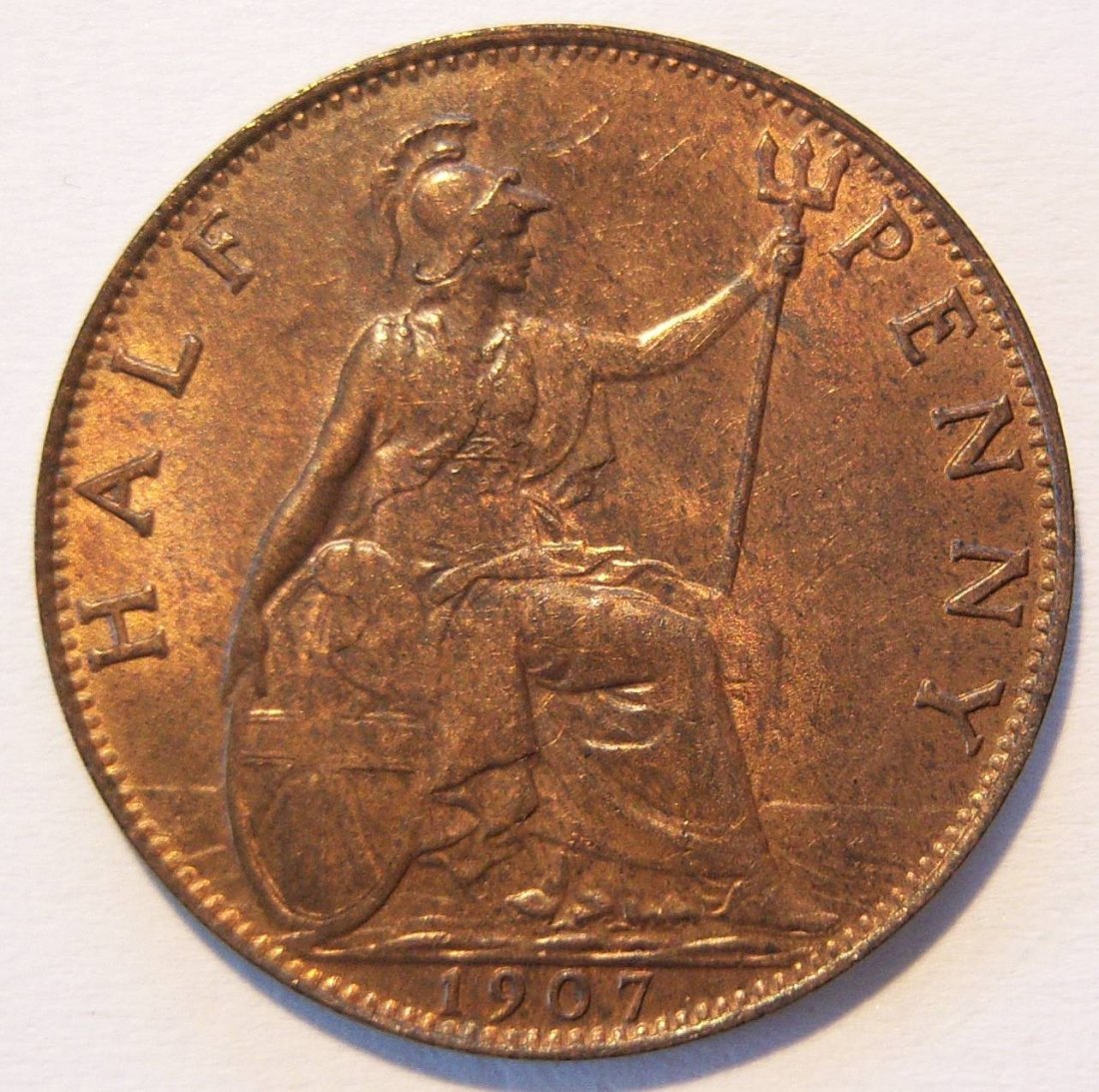  Grossbritannien 1/2 Half Penny 1907 ERHALTUNG !!   