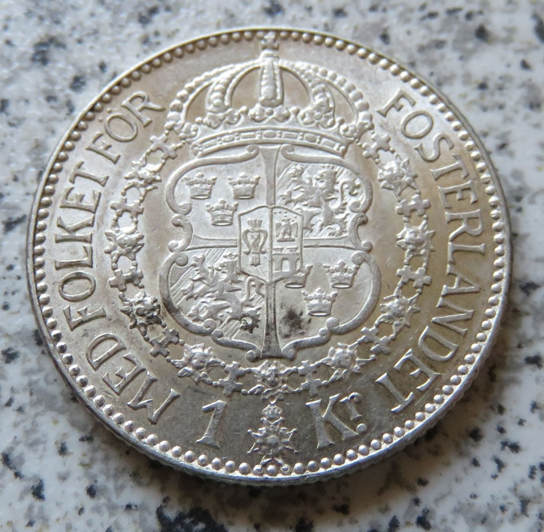  Schweden 1 Krona 1910, Erhaltung!!   