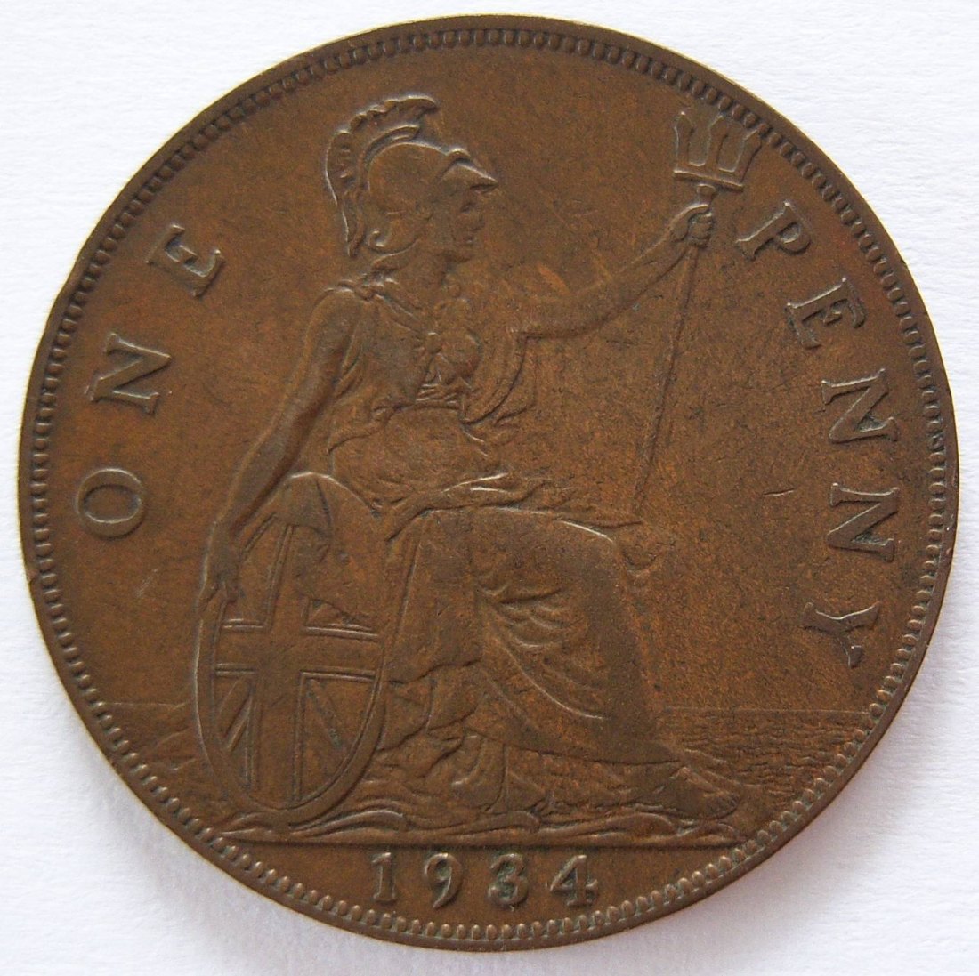 Grossbritannien One 1 Penny 1934   