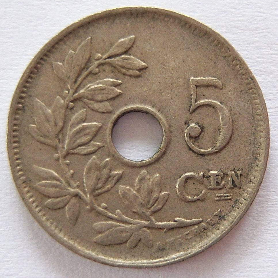  Belgien 5 Centimes 1922 BELGIE   