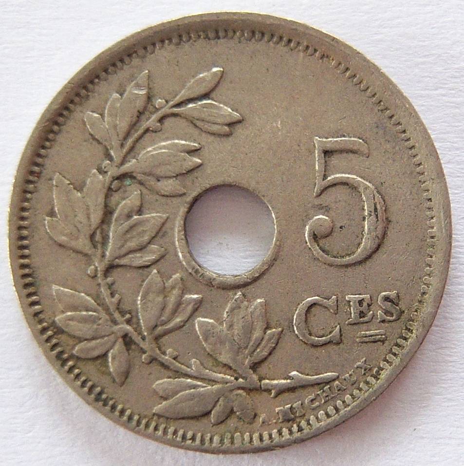  Belgien 5 Centimes 1925 BELGIQUE   