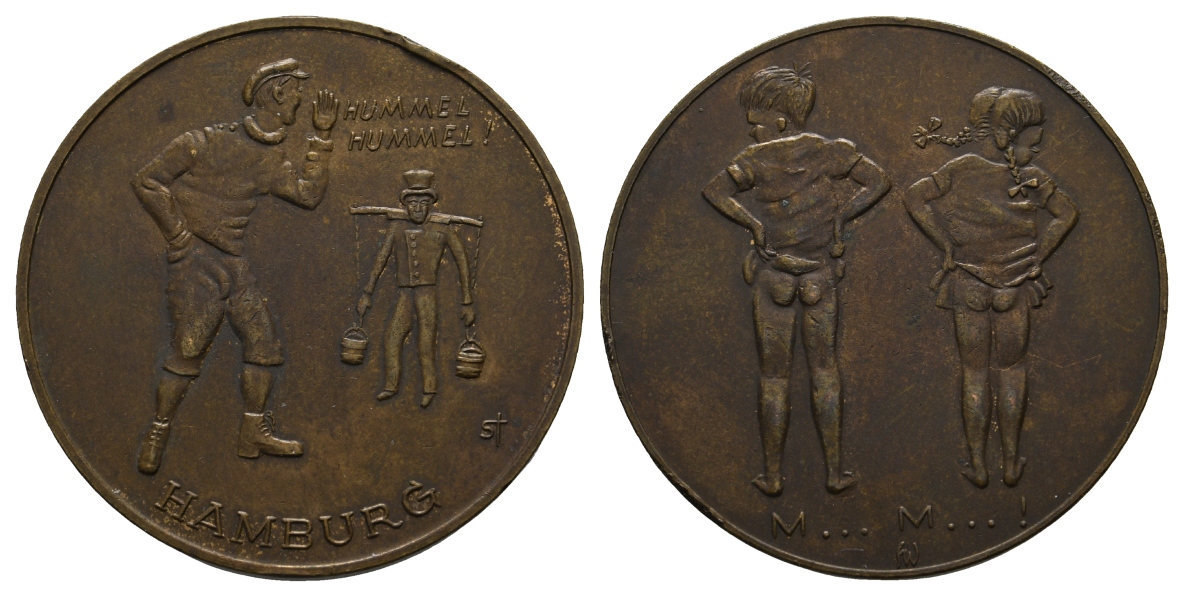  Hamburg, Medaille o.J.; 27,6 g, Ø 40,2 mm   