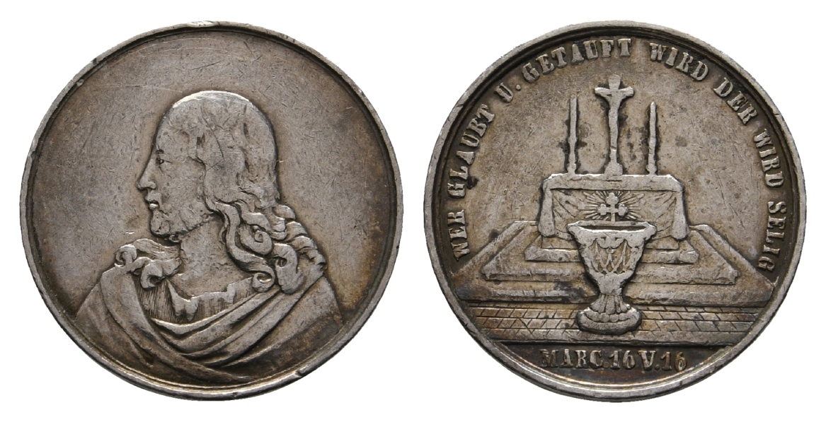  Medaille o.J.; versilbert; 3,19 g, Ø 27,0 mm   